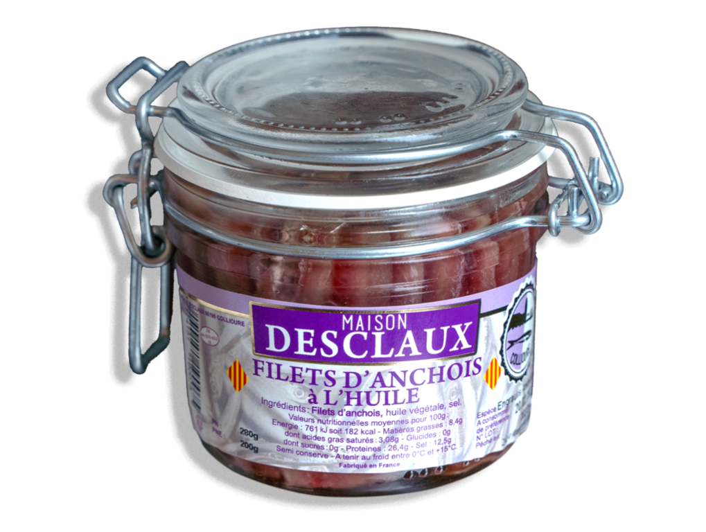 Petite Verrine d'Anchois à l'huile de tournesol 